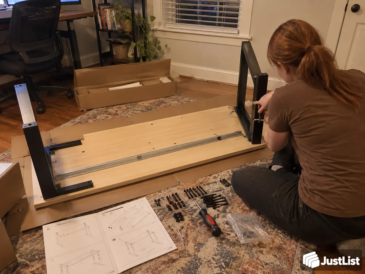 Furniture assembly and drawer adjustments