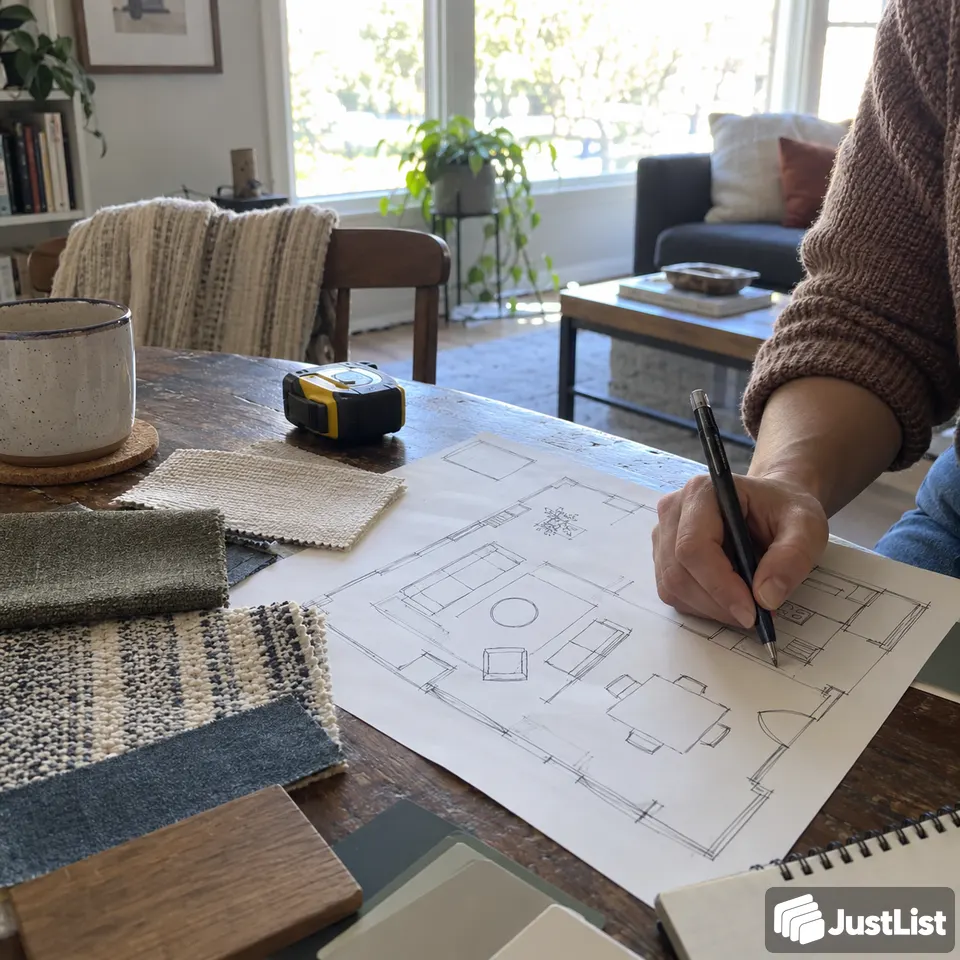 Make the room work with the furniture you have