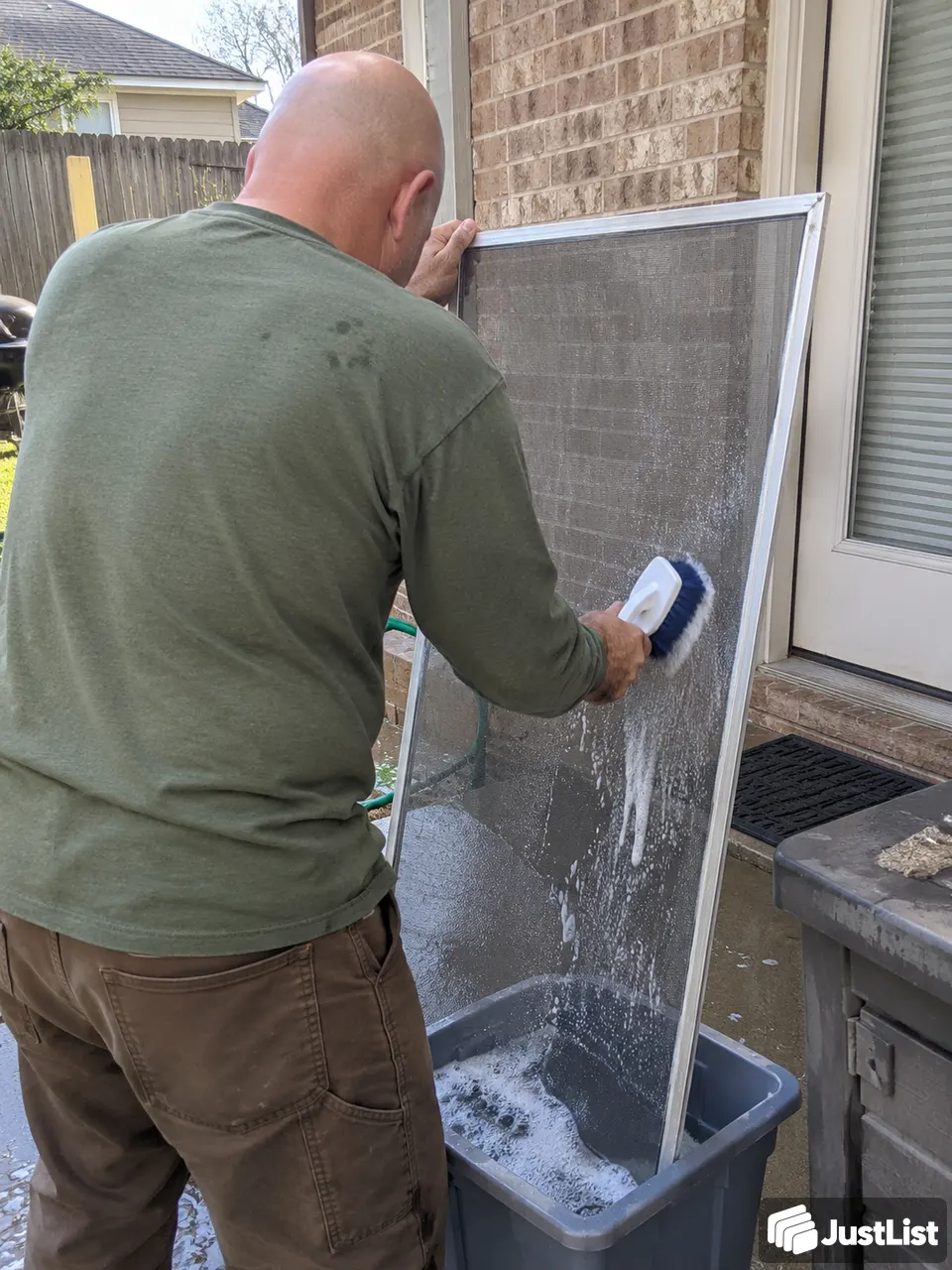 Window cleaning, inside and out where accessible