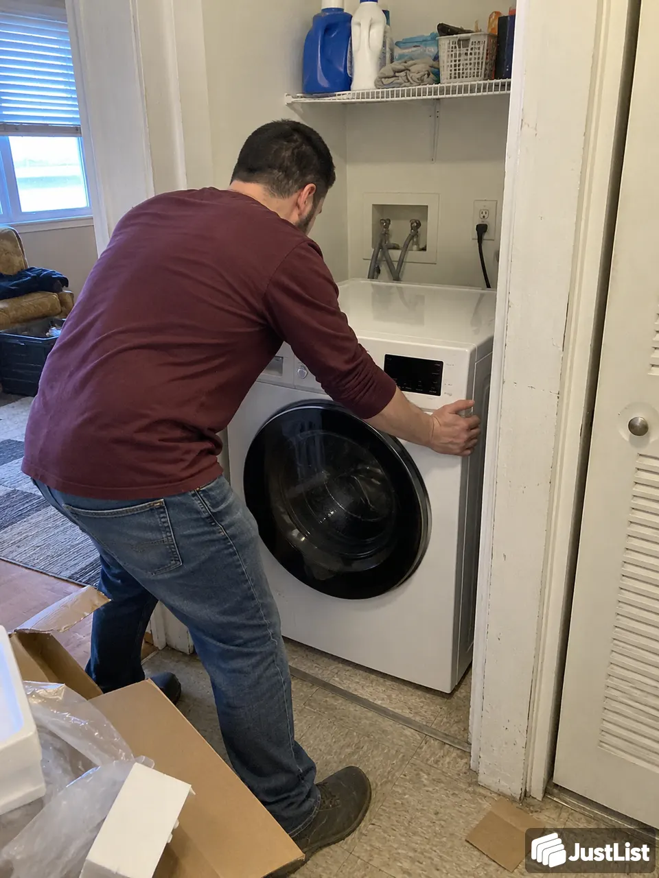 Freestanding appliance setup help