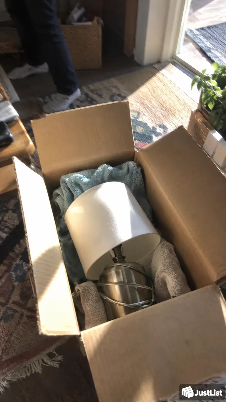 Boxes packed by room, not by panic