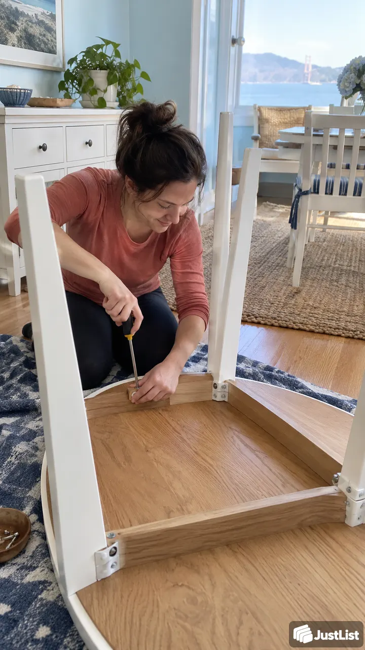 Flat-pack furniture assembled