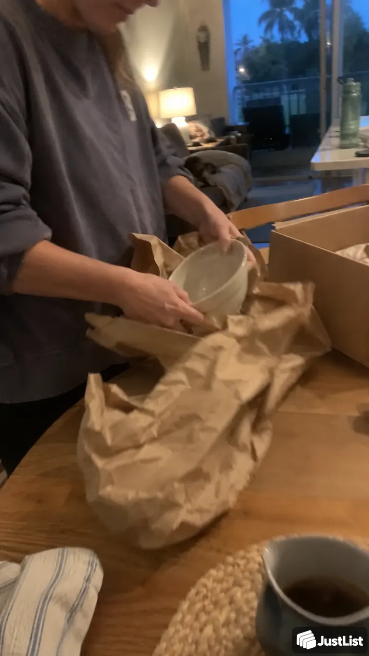 Boxes packed by room, not by panic
